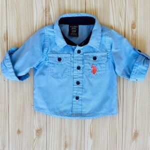 U.S. Polo Assn. Sz 3-6 Months Blue Shirt